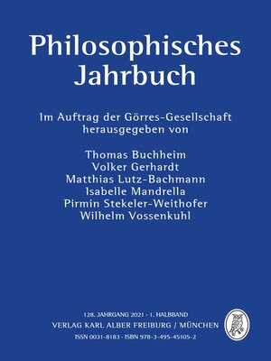 cover image of Philosophisches Jahrbuch